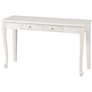 コンソールテーブル ヴィオレッタシリーズ 木製 アンティーク調ホワイト(白)