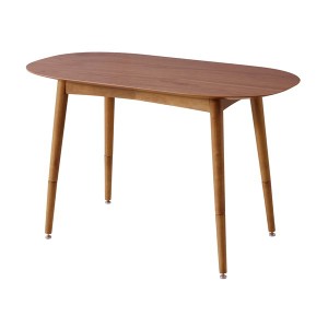 天然木 2WAYテーブル/ローテーブル 〔オーバル型 幅100cm〕 木製 継ぎ足式 木目調 『トムテ』