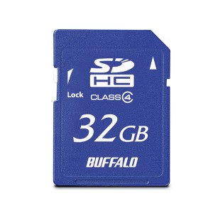 (まとめ）バッファロー SDHCカード 32GBClass4 RSDC-S32GC4B 1枚〔×3セット〕