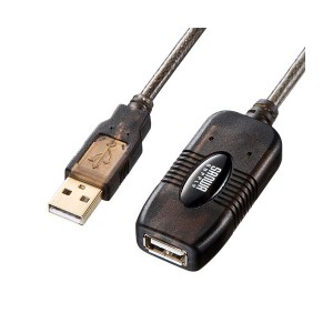 〔5個セット〕 サンワサプライ 5m延長USBアクティブリピーターケーブル KB-USB-R205NX5