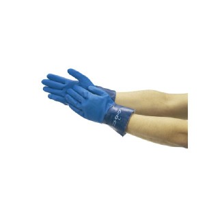 （まとめ）ショーワグローブ ニトリルゴム手袋ニトローブ No.750 ブルー LL NO750-LL 1双〔×10セット〕