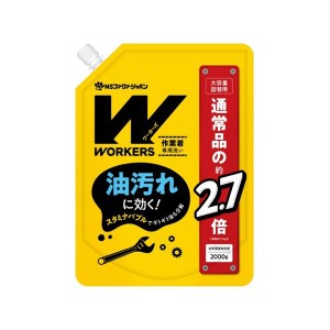 （まとめ） WORKERS 作業着液体洗剤 2000g 〔×6セット〕