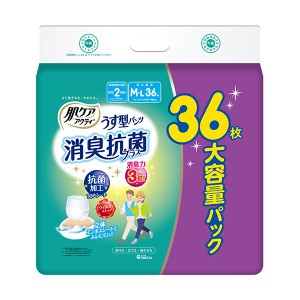日本製紙クレシア 肌ケア アクティうす型パンツ 消臭抗菌プラス M-L 1セット(72枚：36枚×2パック)