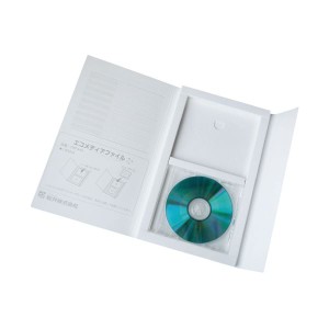 (まとめ) 桜井 エコメディアファイル スリム A4 白 5冊 CD・DVD専用収納 EMFA4WS 〔×3セット〕