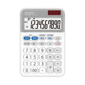 （まとめ）シャープ 軽減税率ミニナイスサイズ電卓EL-MA71-X（×10セット）