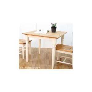 ダイニングテーブル 80cm幅 ホワイト テーブル 食卓 ダイニングキッチン 天然木 カントリー おしゃれ 北欧 組立品