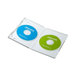 サンワサプライ DVDトールケース(2枚収納・10枚セット・ホワイト) DVD-TN2-10WN