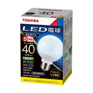 (まとめ) 東芝ライテック LED電球 ボール電球形 E26口金 3.5W 昼白色 LDG4N-G/G70/40W/2 1個 〔×3セット〕