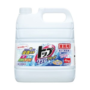 (まとめ) ライオン トップ クリアリキッド 業務用 4kg 1本 〔×5セット〕