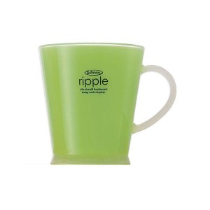 (まとめ) リップルカップ/プラスチック製コップ 〔グリーン〕 電子レンジ・食洗機・熱湯消毒可 〔×60個セット〕