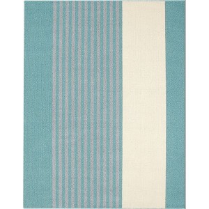 撥水 ラグマット/絨毯 〔約185×240cm ブルー〕 ホットカーペット対応 手洗い可 日本製 『クリム』 プレーベル