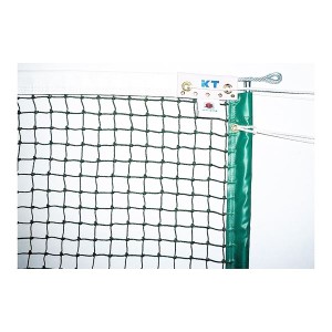 KTネット 全天候式上部ダブル 硬式テニスネット センターストラップ付き 日本製 〔サイズ：12.65×1.07m〕 グリーン KT228