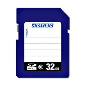 （まとめ）アドテック SDHCメモリカード32GB Class10 インデックスタイプ AD-SDTH32G/10 1枚〔×5セット〕
