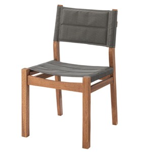 ダイニングチェア/食卓椅子 〔グレー〕 幅47cm 木製 アカシア材 取っ手付き 軽量 〔リビング アウトドア〕