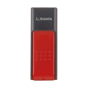 (まとめ) RiDATA ラベル付USBメモリー16GB ブラック/レッド RDA-ID50U016GBK/RD 1個 〔×10セット〕