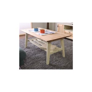 センターテーブル ホワイト テーブル ローテーブル 座卓 ソファテーブル 天然木 カントリー おしゃれ 北欧 組立品