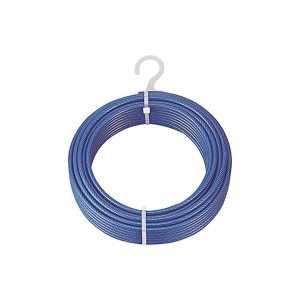 TRUSCO メッキ付ワイヤロープ PVC被覆タイプ Φ2(3)mm×50m CWP-2S50 1本