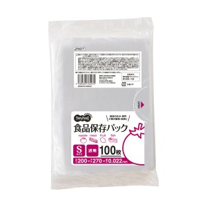 （まとめ）TANOSEE 食品保存パック 透明 S 1パック（100枚） 〔×30セット〕