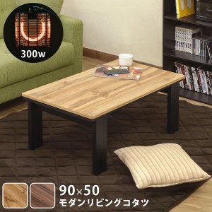 モダンリビングコタツ 90×50cm オーク（OAK）〔本体のみ〕