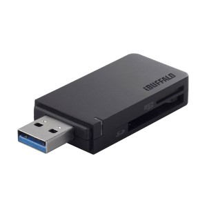 バッファロー 高速カードリーダー/ライター USB3.0＆ターボPC EX対応モデル ブラック BSCR26TU3BK 1個