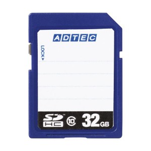 （まとめ）アドテック SDHCメモリカード32GB Class10 インデックスタイプ AD-SDTH32G/10R 1枚〔×2セット〕