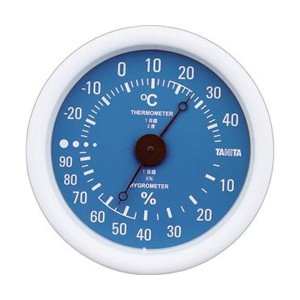 （まとめ）タニタ アナログ温湿度計 ブルーTT-515-BL 1個〔×10セット〕