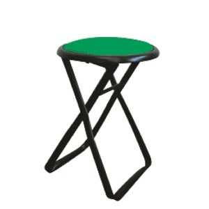 折りたたみ椅子 〔6脚セット グリーン×ブラック〕 幅32cm 日本製 スチールパイプ 『キャプテンチェア』