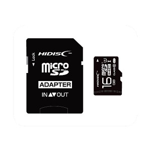 (まとめ) ハイディスク microSDHCカード16GB class10 UHS-I対応 SD変換アダプター付き HDMCSDH16GCL10UIJP3 1枚 〔×10セット〕