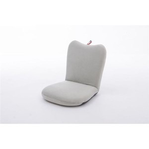 アップル 座椅子/パーソナルチェア 〔1人掛け グレー〕 幅41cm リクライニング スチールパイプ 日本製 〔リビング〕