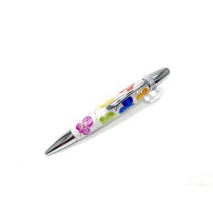 花柄 ボールペン/文房具 〔紫陽花・五色〕 パーカータイプ 芯：0.7mm 日本製 文具 オフィス用品 『Frower Pen』