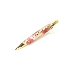 花柄 ボールペン/文房具 〔八重桜 桃色〕 パーカータイプ 芯：0.7mm 日本製 文具 オフィス用品 『Frower Pen』