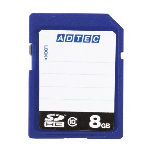 (まとめ) アドテック SDHCメモリカード 8GBClass10 インデックスタイプ AD-SDTH8G/10R 1枚 〔×10セット〕