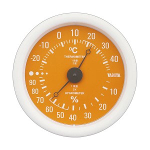 （まとめ）タニタ アナログ温湿度計 オレンジTT-515-OR 1個〔×5セット〕