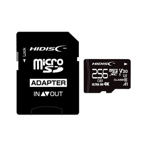 HIDISC 超高速microSDXCカード 256GB CLASS10 UHS-I Speed class3 A1対応 HDMCSDX256GCL10V30