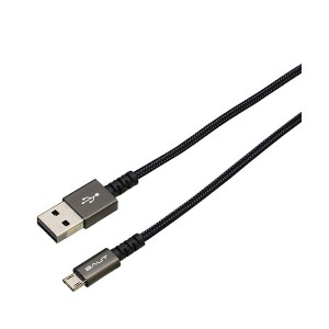 BAUT PREMIUM両面microUSBケーブル 2A 1.0m GM BUSMRAN100GM ガンメタ