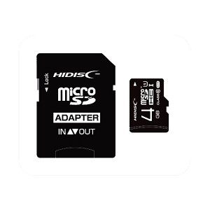 （まとめ）ハイディスク microSDHCカード4GB class10 UHS-I対応 SD変換アダプター付き HDMCSDH4GCL10UIJP3 1枚〔×5セット〕