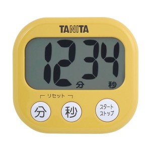 （まとめ）タニタ でか見えタイマーマンゴー イエロー TD-384MY 1個〔×10セット〕