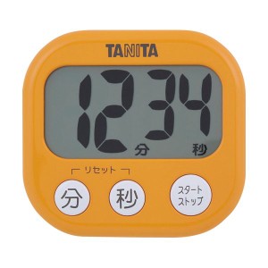 （まとめ）タニタ でか見えタイマーアプリコットオレンジ TD-384OR 1個〔×10セット〕