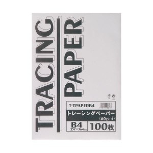 (まとめ) TANOSEE トレーシングペーパー60g B4 1パック（100枚）  〔×10セット〕