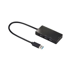 サンワサプライ HDMIポート搭載 USB3.2Gen1 3ポートハブ USB-3H332BK