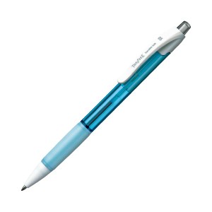 (まとめ) TANOSEE ノック式油性ボールペン（なめらかインク） 極細 0.5mm アクアブルー（インク：黒） 50本 〔×10セット〕