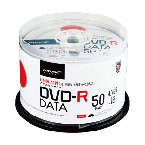(まとめ)ハイディスク データ用DVD-R4.7GB 1-16倍速 スピンドルケース TYDR47JNP50SP1パック(50枚)  〔×10セット〕