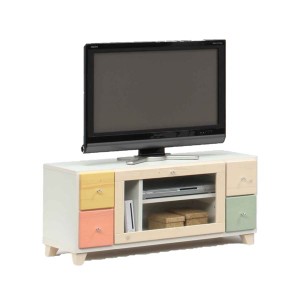 日本製 天然木 ＴＶ台 〔101cm幅 マルチカラー〕 完成品 テレビ台 TVボード テレビボード リビングボード