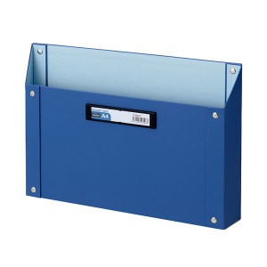 (まとめ) TANOSEE マグネットボックス（貼り表紙） A4サイズ 青 1個  〔×10セット〕