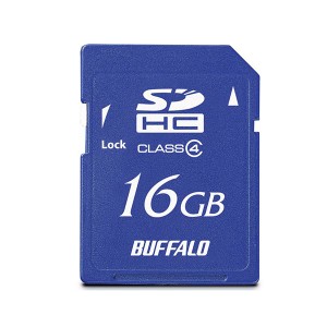 (まとめ) バッファロー SDHCカード 16GBClass4 RSDC-S16GC4B 1枚 〔×5セット〕
