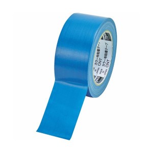 (まとめ) TRUSCO カラー布粘着テープ 幅50mm×長さ25m ブルー CNT-5025-B 1巻 〔×10セット〕