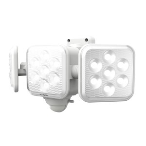 LED センサーライト/照明器具 〔乾電池式 5W×3灯 1350ルーメン〕 フリーアーム式 ムサシ 〔防犯対策用品〕