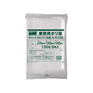 (まとめ) TRUSCO 業務用ポリ袋 透明 0.05mm 150L A-0150 1袋 (5枚) 〔×5セット〕