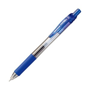 （まとめ） スマートバリュー ゲルノックボールペン青1本 H043J-BL〔×50セット〕