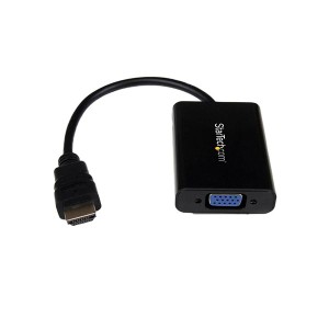 (まとめ）StarTechHDMI-VGA変換アダプタコンバータ オーディオ対応 HDMI-アナログRGB変換コネクタ 1920×1080 HD2VGAA21個〔×3セット〕